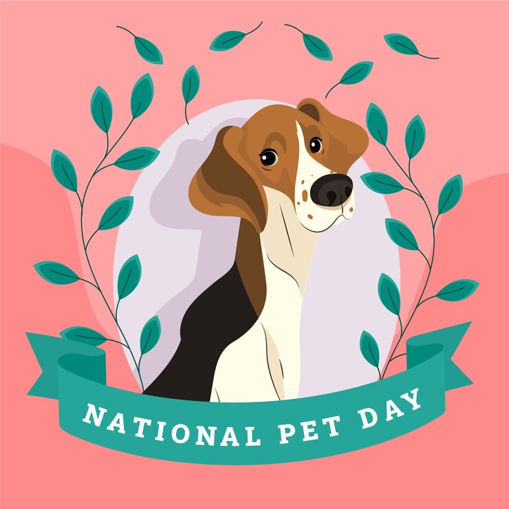 Vetor grátis ilustração plana do dia nacional dos animais de estimação