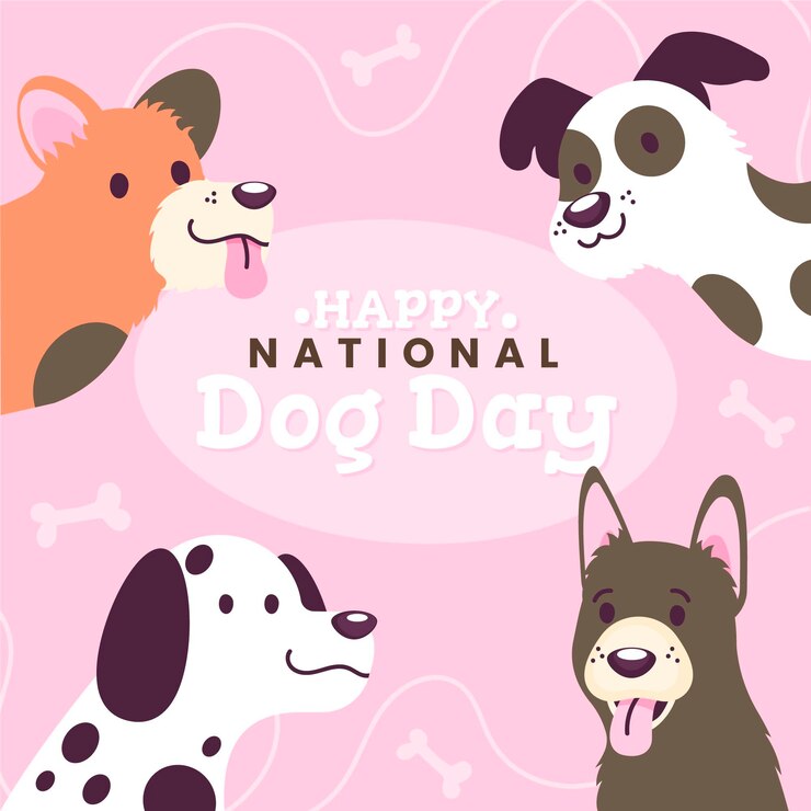 Vetor grátis ilustração plana nacional do dia do cão