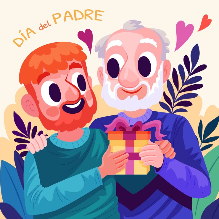 Vetor grátis ilustração plana para a celebração do dia del padre
