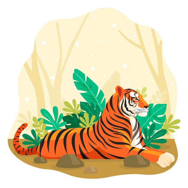 Vetores de Jogo Do Caráter Do Tigre e mais imagens de Animal