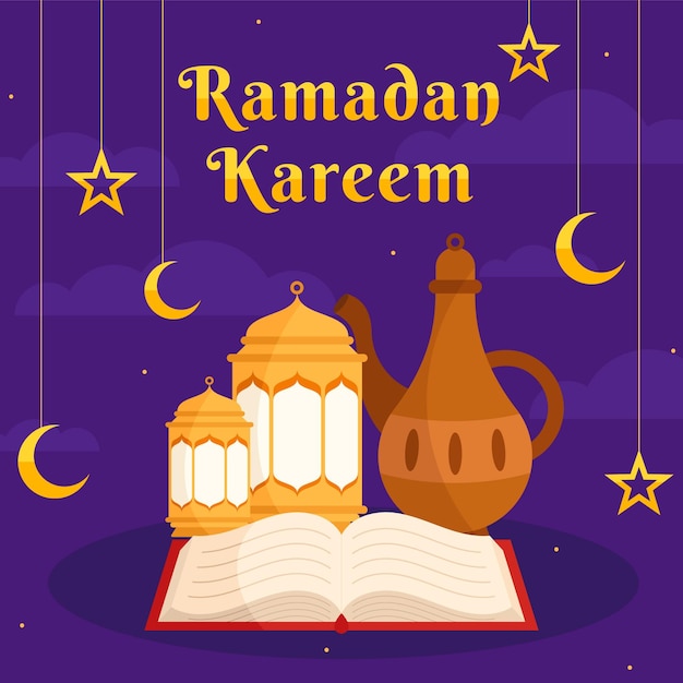 Vetor grátis ilustração plana ramadan