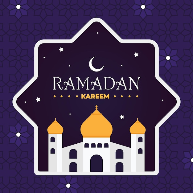 Vetor grátis ilustração plana ramadan