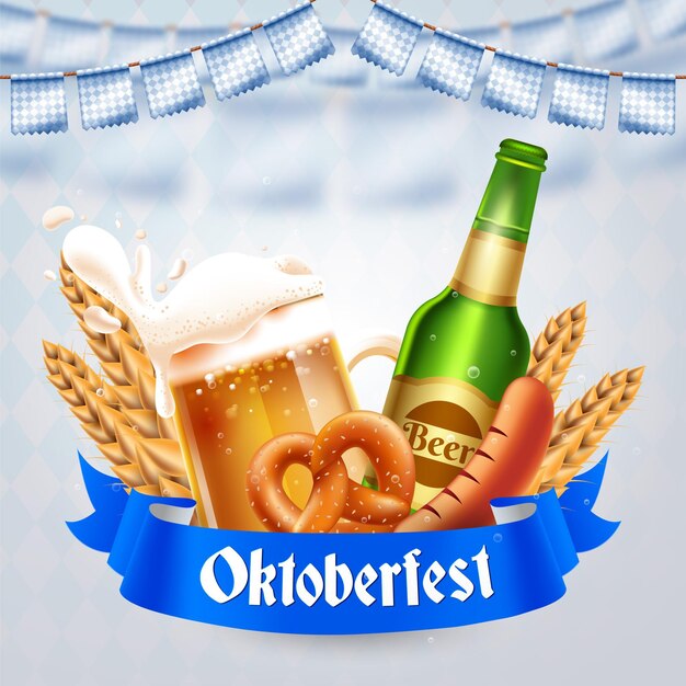 Ilustração realista da oktoberfest