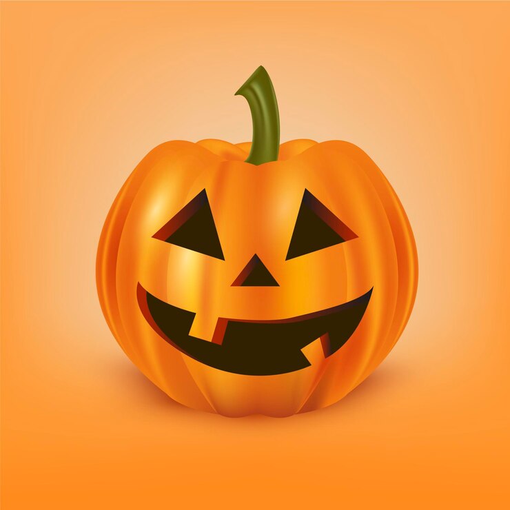 Vetor grátis ilustração realista de abóbora de halloween