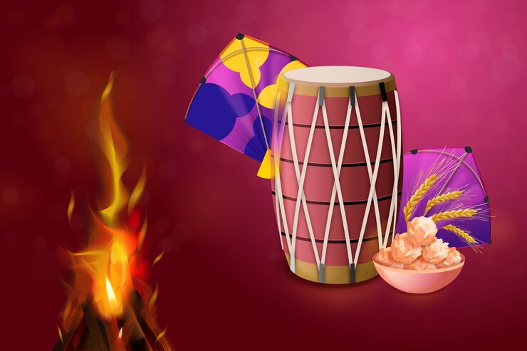 Vetor grátis ilustração realista de celebração do festival lohri