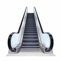 Vetor grátis ilustração realista de escada rolante