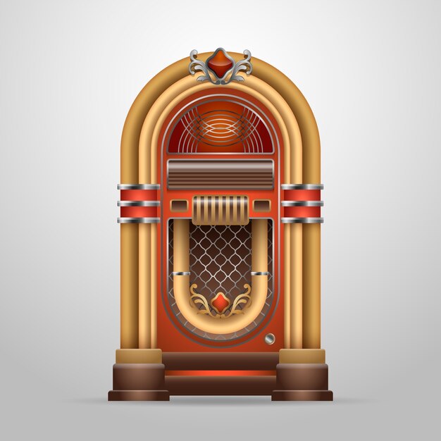 Ilustração realista de jukebox