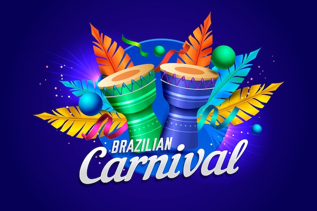 Ilustração realista do carnaval brasileiro