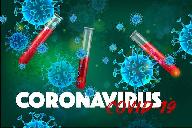 Ilustração realista do coronavírus