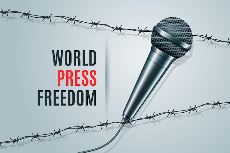 Vetor grátis ilustração realista do dia da liberdade de imprensa mundial