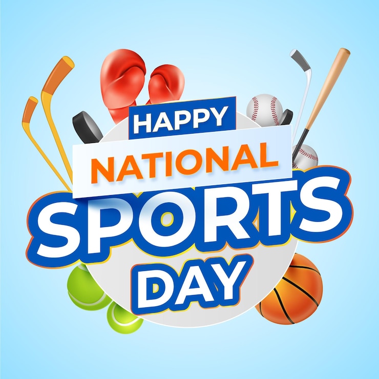 Vetor grátis ilustração realista do dia nacional de esportes