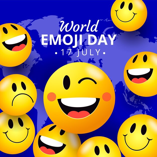 Ilustração realista do emoji dia do mundo 3D