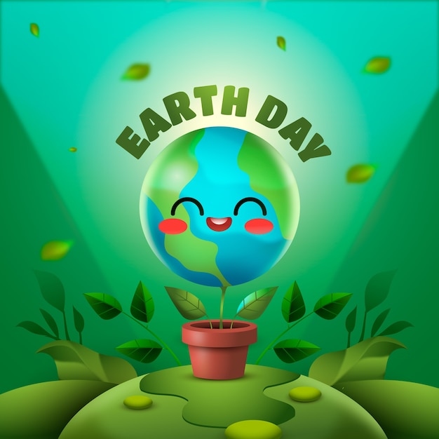 Vetor grátis ilustração realista para a celebração do dia da terra