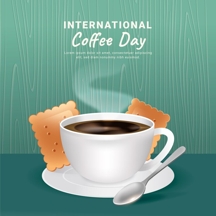 Vetor grátis ilustração realista para a celebração do dia mundial do café