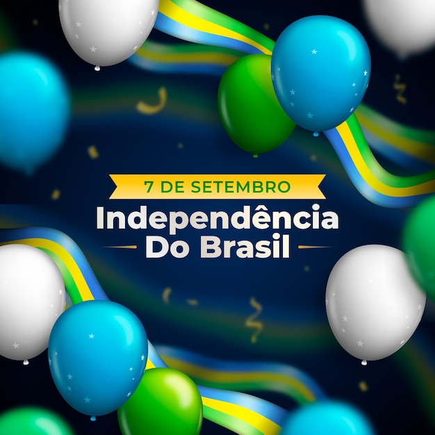 Ilustração realista para celebração de 7 de setembro