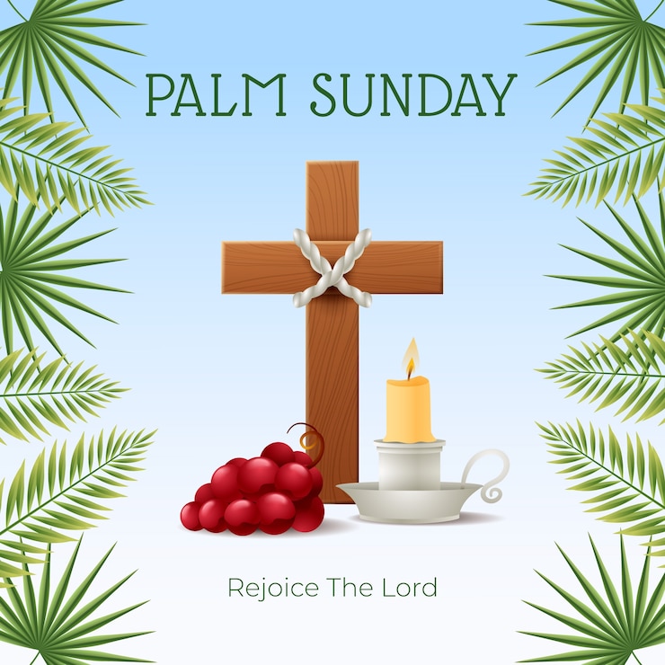 Vetor grátis ilustração realista para palm sunday.