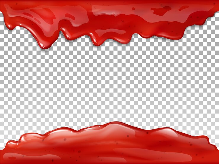 Vetor grátis ilustração sem emenda de fluxo de geleia de respingo xarope 3d realista e gotas de frutas vermelhas ou frutas