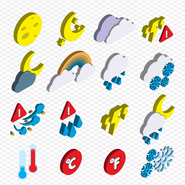 Vetor grátis ilustração, tempo, ícones, jogo, conceito, isometric, gráfico