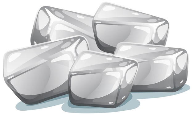 Vetor grátis ilustração vetorial de cubos de gelo refrigerados