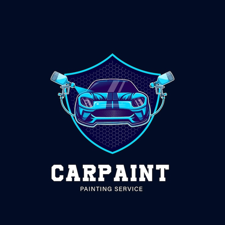 Vetor grátis ilustração vetorial de design de logotipo de pintura de carro