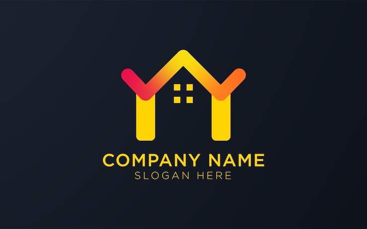 Vetor grátis ilustração vetorial de logotipo em casa