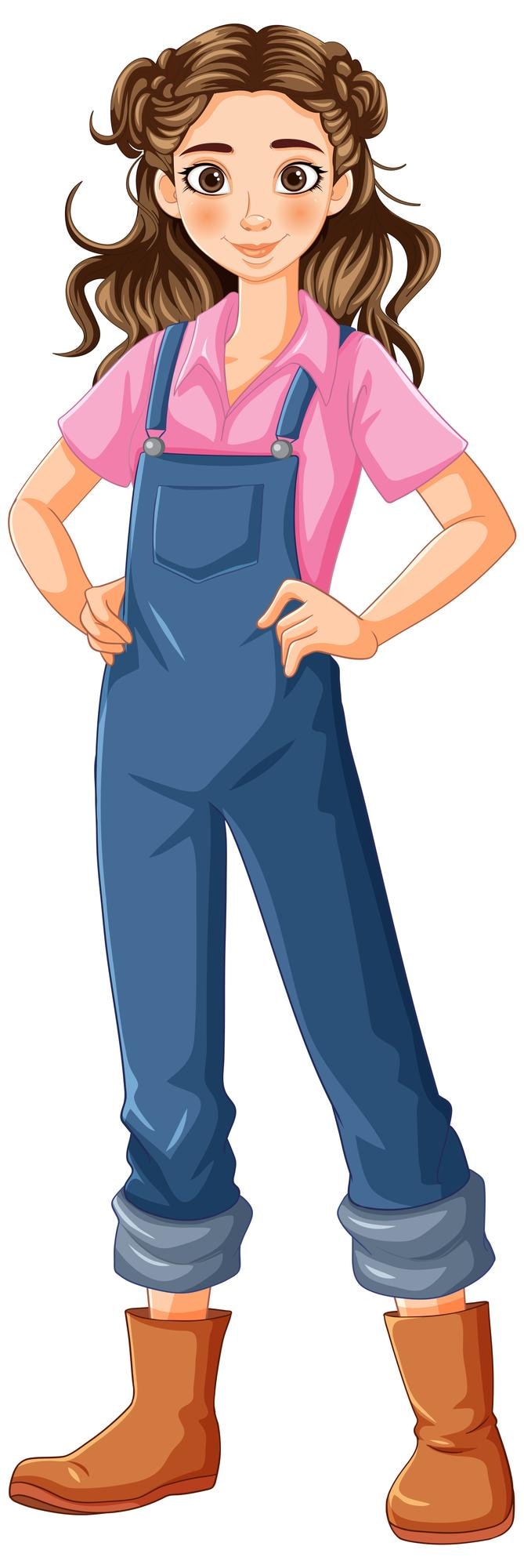 Vetor grátis ilustração vetorial de mecânica feminina confiante