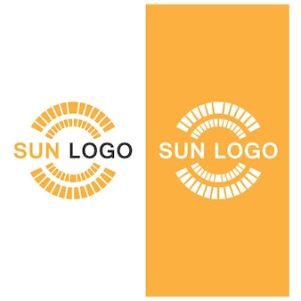 Ilustração vetorial de sol design de modelo de logotipo de ícone
