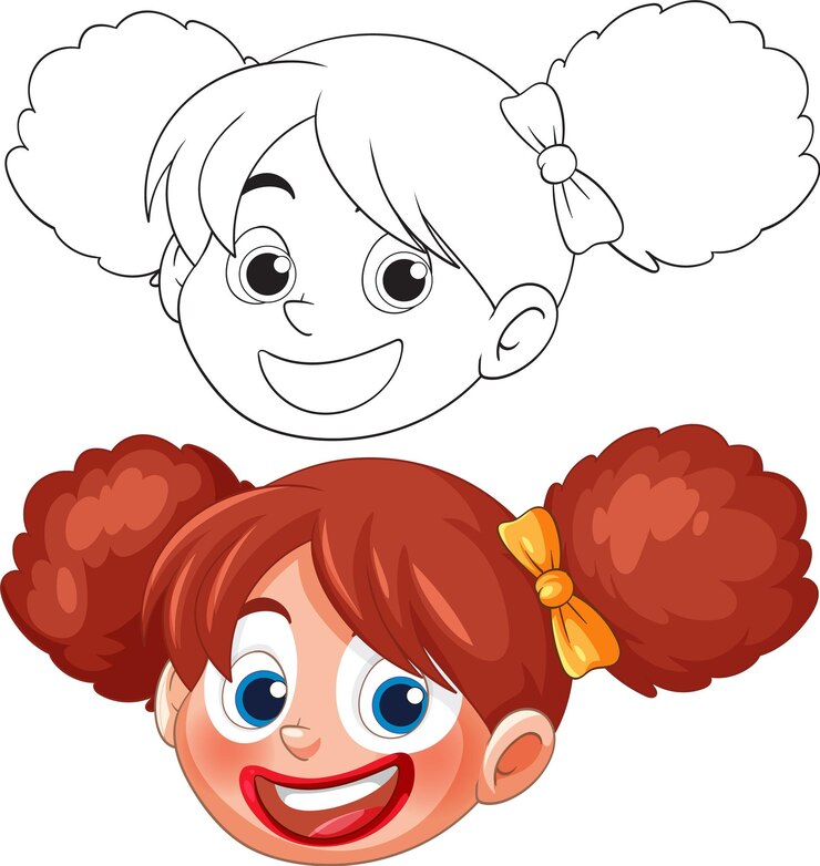 Vetor grátis ilustração vetorial de uma menina palhaço alegre