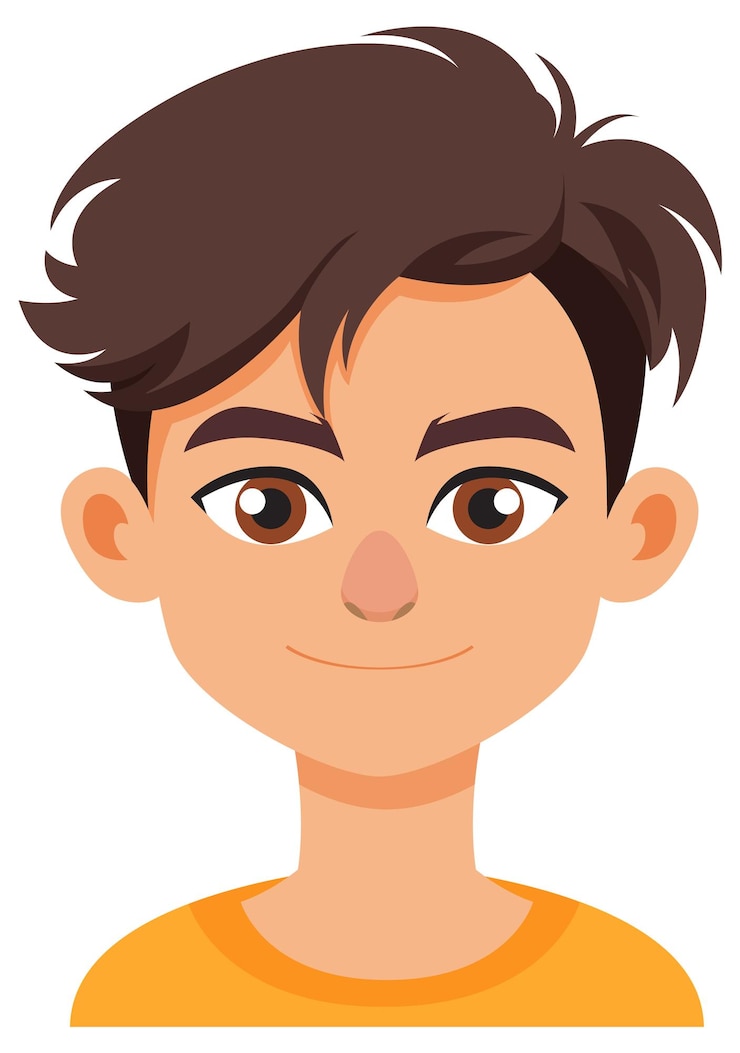 Vetor grátis ilustração vetorial do menino sorridente