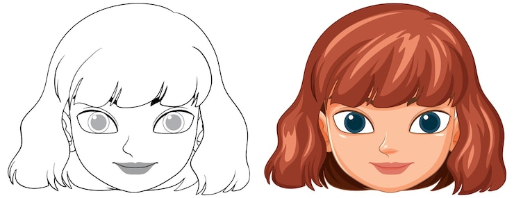 Vetor grátis ilustração vetorial do rosto da mulher