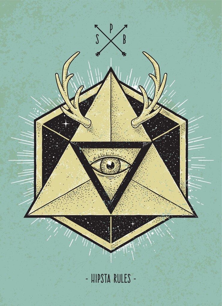 Vetor grátis ilustração vintage com formas geométricas