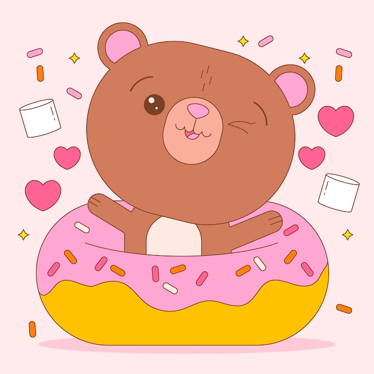 Vetor grátis ilustrações de animais kawaii desenhadas à mão
