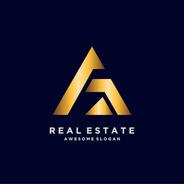 Vetor grátis ilustrações de design gradiente de luxo de logotipo imobiliário