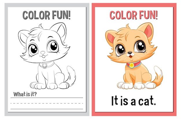 Vetor grátis ilustrações divertidas de gatos coloridos