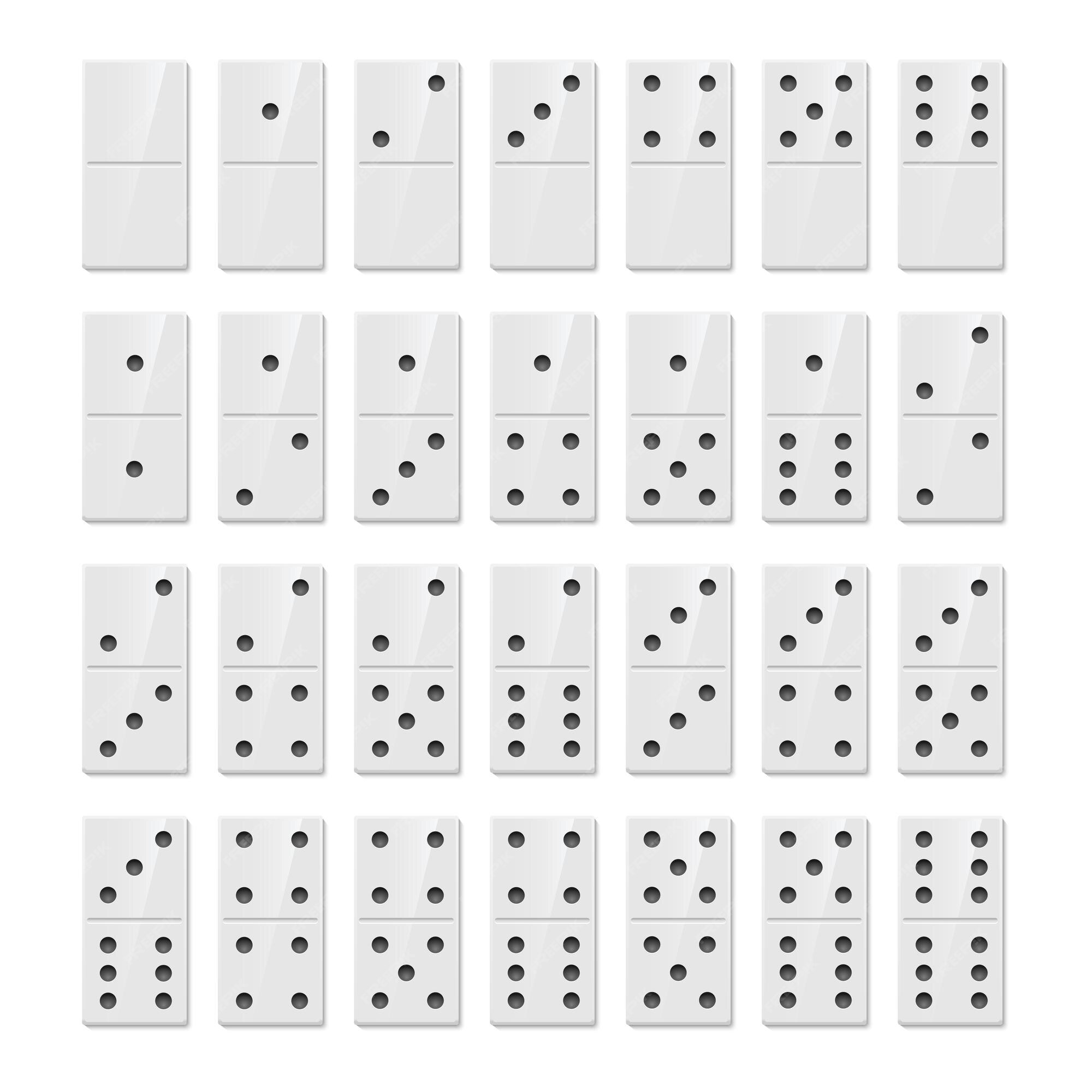 peças de dominó. elementos do jogo de tabuleiro. dois dominós com  diferentes números de pontos. ícone