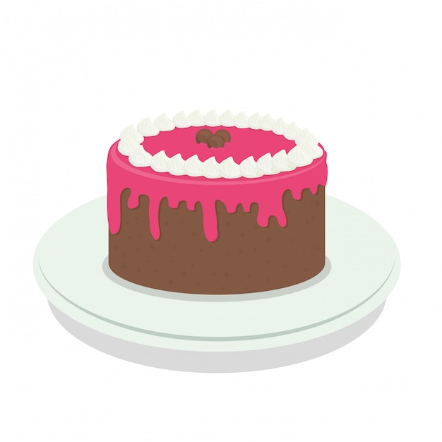 Vetor grátis imagem de clip-art de bolo doce