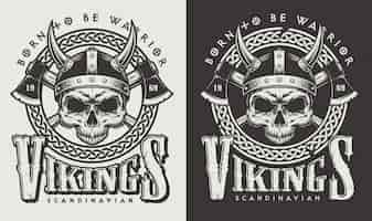 Vetor grátis impressão de camiseta com cabeça viking