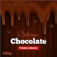 Vetor grátis impressão de fundo de chocolate escuro