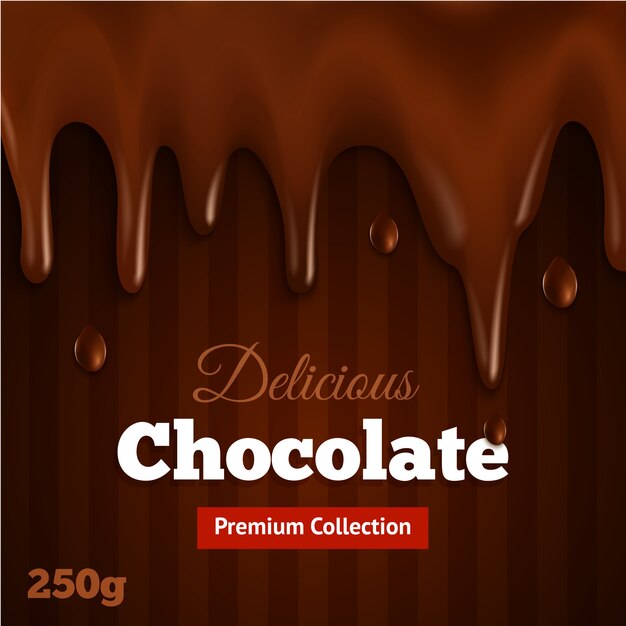 Impressão de fundo de chocolate escuro