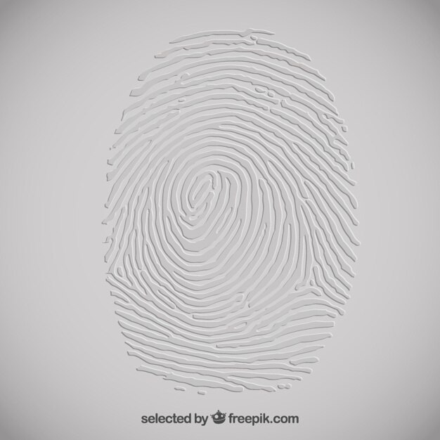 Vetor grátis impressão digital em relevo