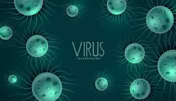 Vetor grátis infecção por vírus espalhar o conceito de fundo de doença