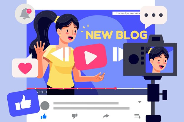 Influenciador gravando novo vídeo na internet