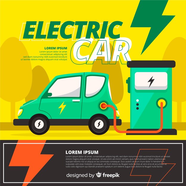 Infografia de carro elétrico