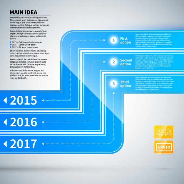 Vetor grátis infográfico azul com textura brilhante, opções de data