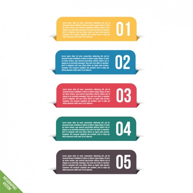Infográfico com cinco guias de cores