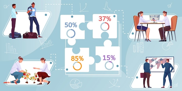 Vetor grátis infográfico com trabalhadores migrantes colhendo vegetais