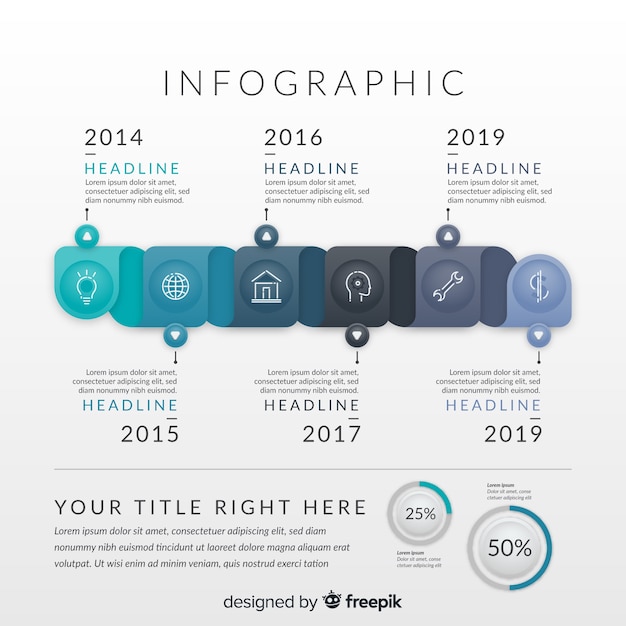 Vetor grátis infográfico da linha do tempo