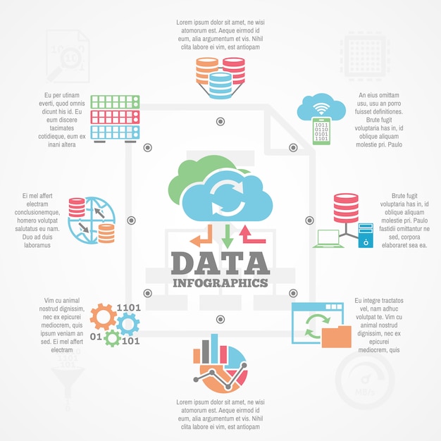 Vetor grátis infográfico de análise de dados