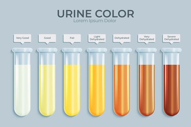 Infográfico de cor de urina gradiente