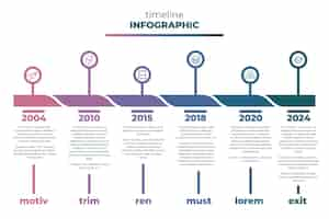 Vetor grátis infográfico de cronograma de design plano